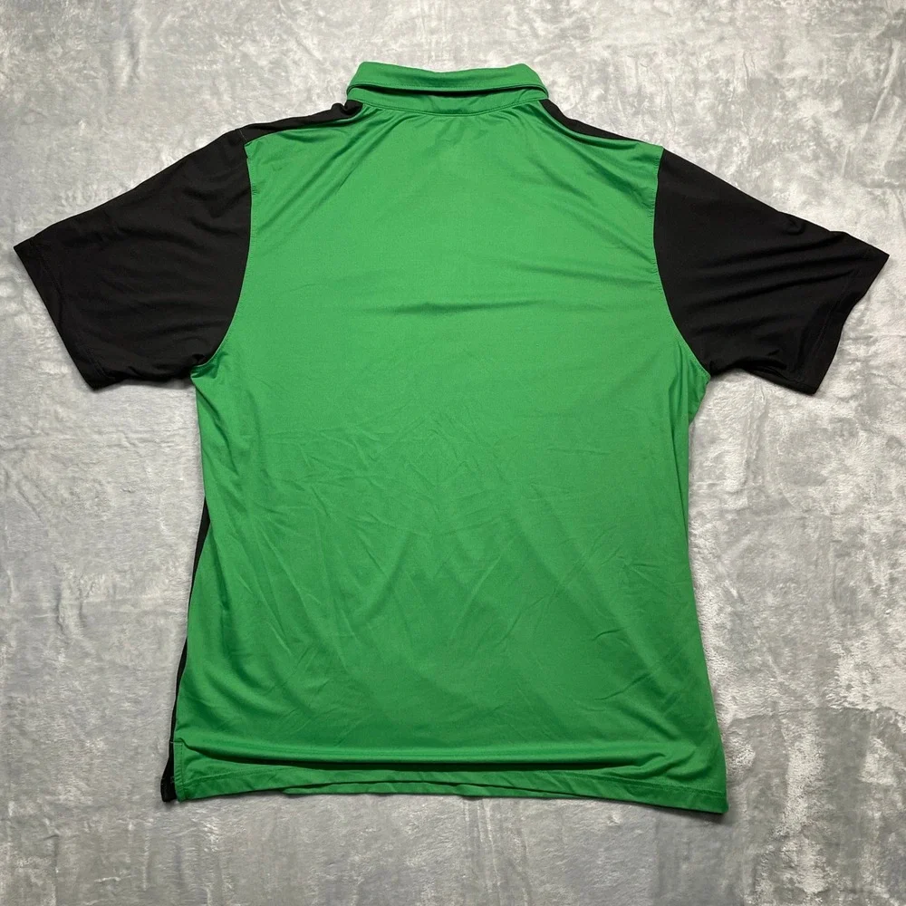 Box Seat Oregon Ducks Polo Mens XL Green Black Colorblock Performance Shirt